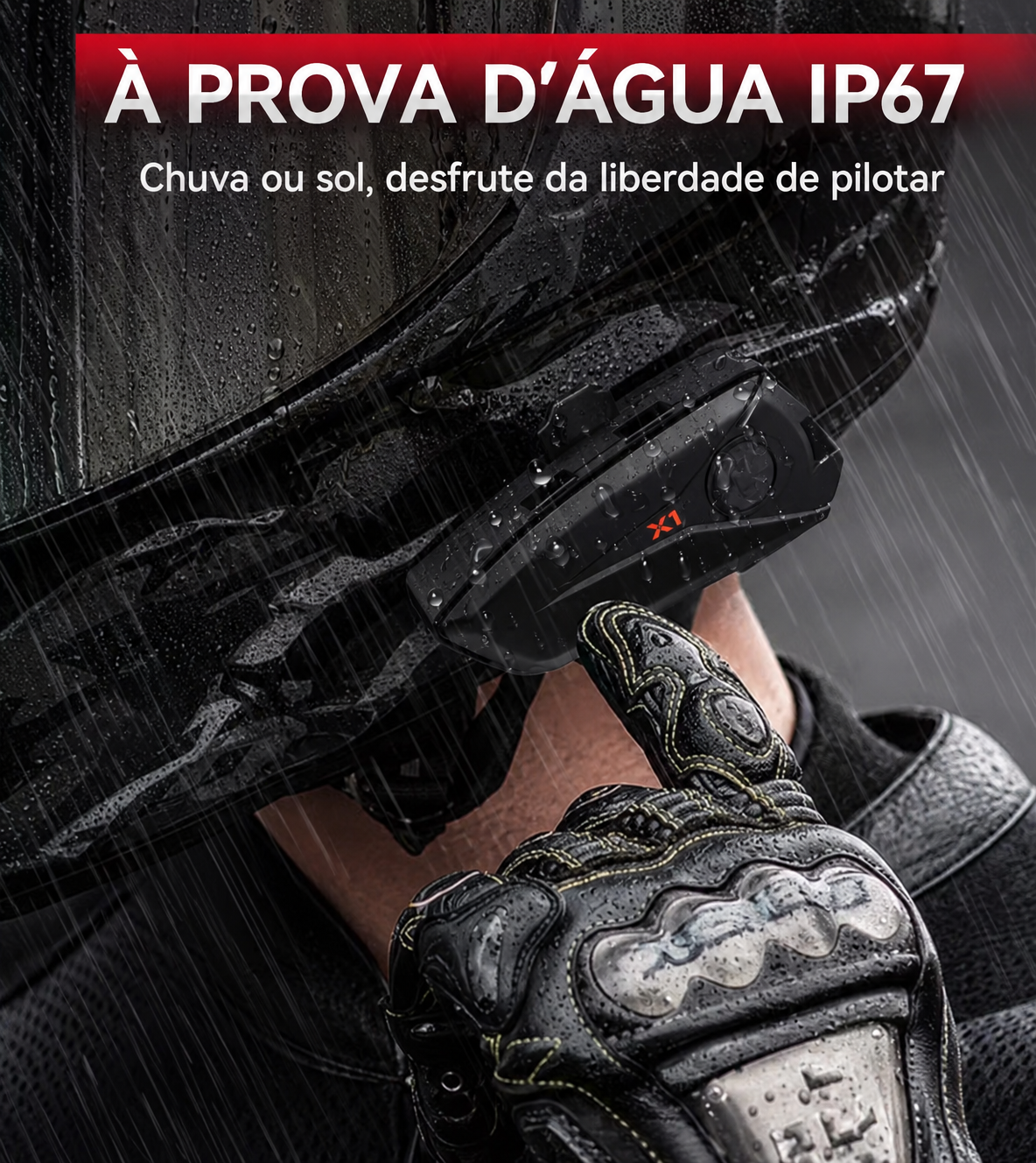 Auricular Bluetooth para Capacete de Moto XGP X1 | IP67