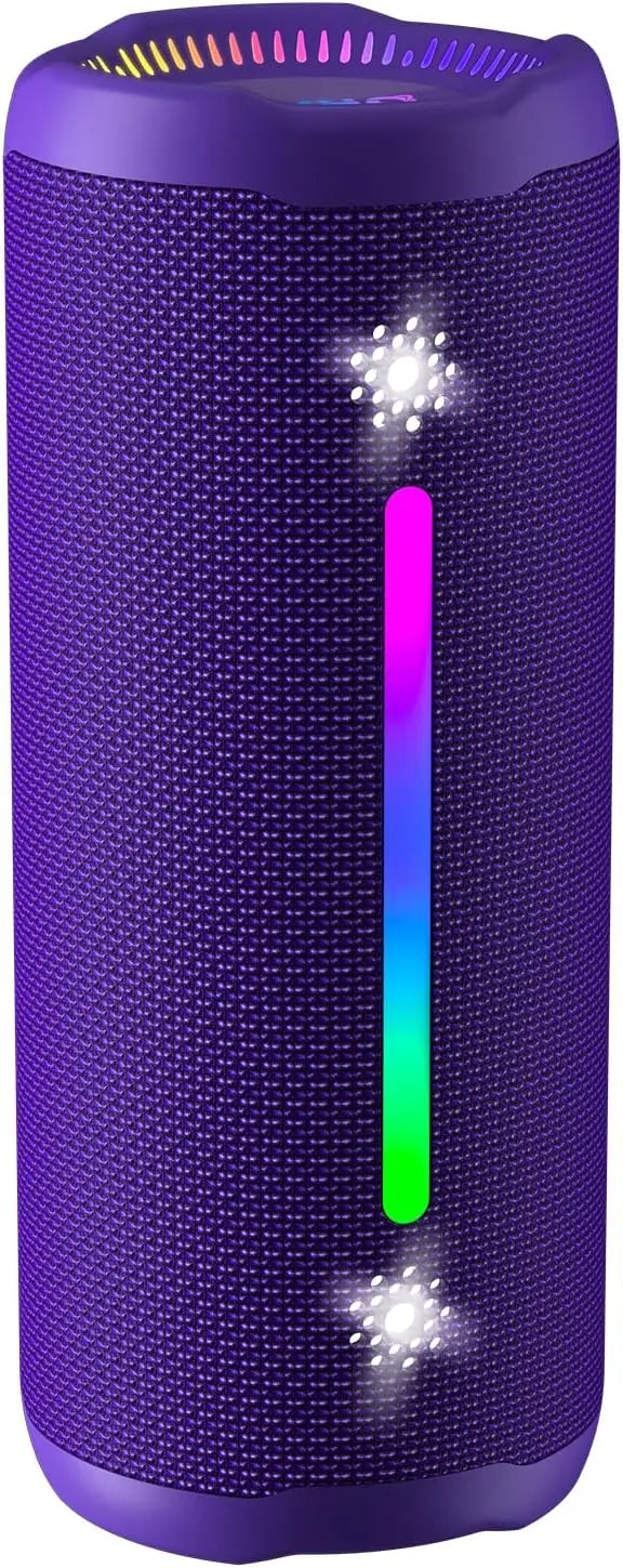 ROXO Cor Coluna Bluetooth Portátil 35W IPX7 com Graves Potentes