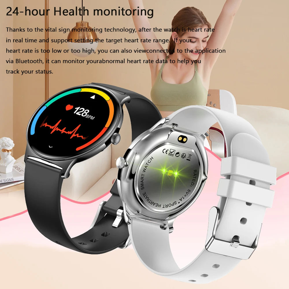 Relógio Smartwatch Feminino 1.43" AMOLED Chamadas BT
