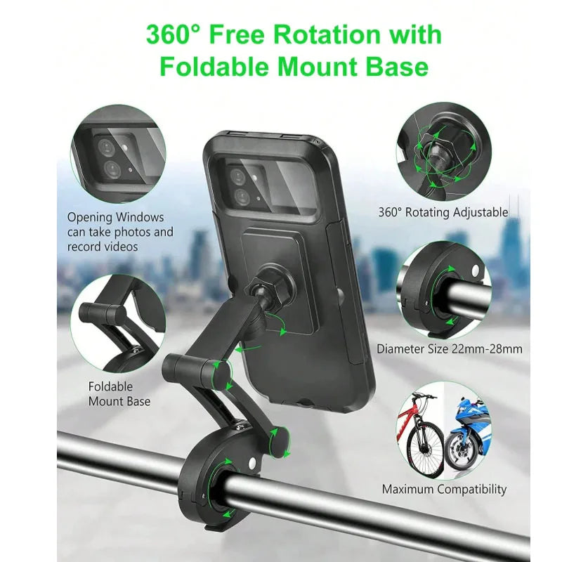 Suporte de Telemóvel Moto/Bicicleta Estanque 360°