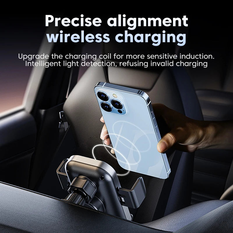 Suporte Carro Carregador Wireless 15W com Sensor Inteligente
