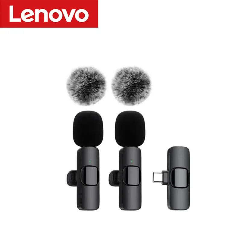 1 em 2 para Lightning Cor Microfone De Lapela Sem Fios Portátil Para Telemóvel