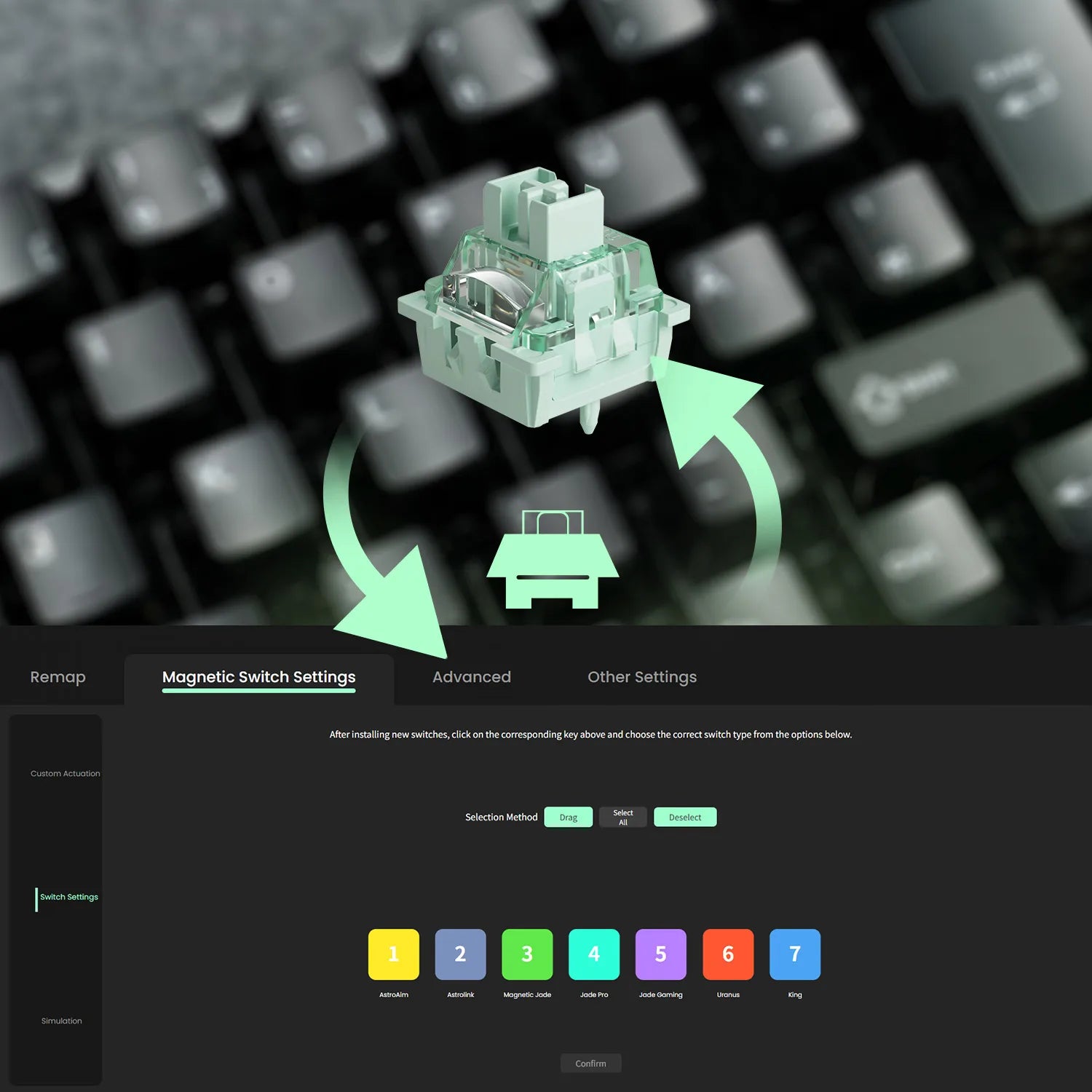 Teclado Gaming 65% Magnético ISO-DE 8K Polling RGB