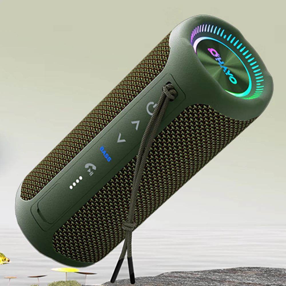 Verde relva Cor Coluna Bluetooth Portátil 35W IPX7 com Graves Potentes