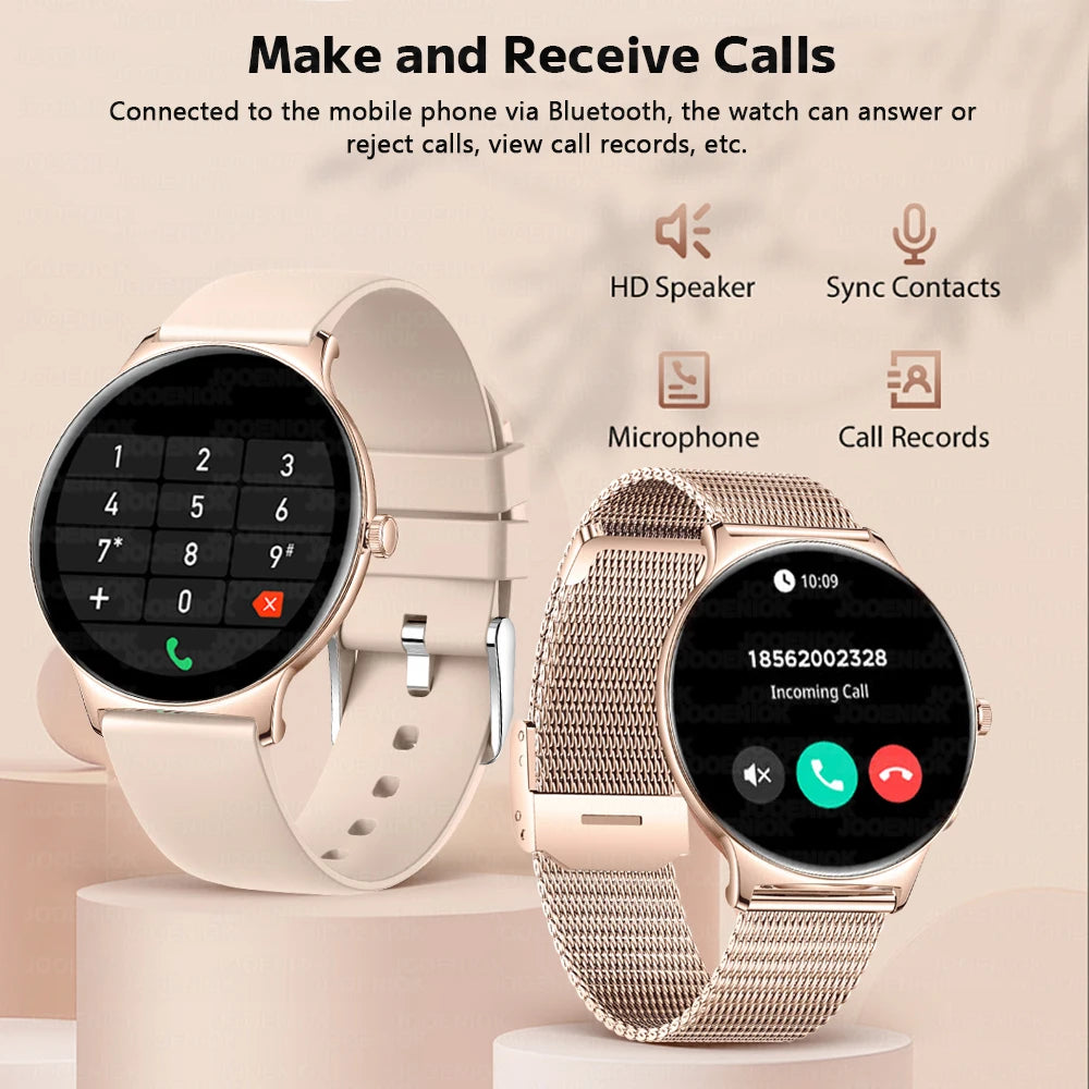 Relógio Smartwatch Feminino 1.43" AMOLED Chamadas BT