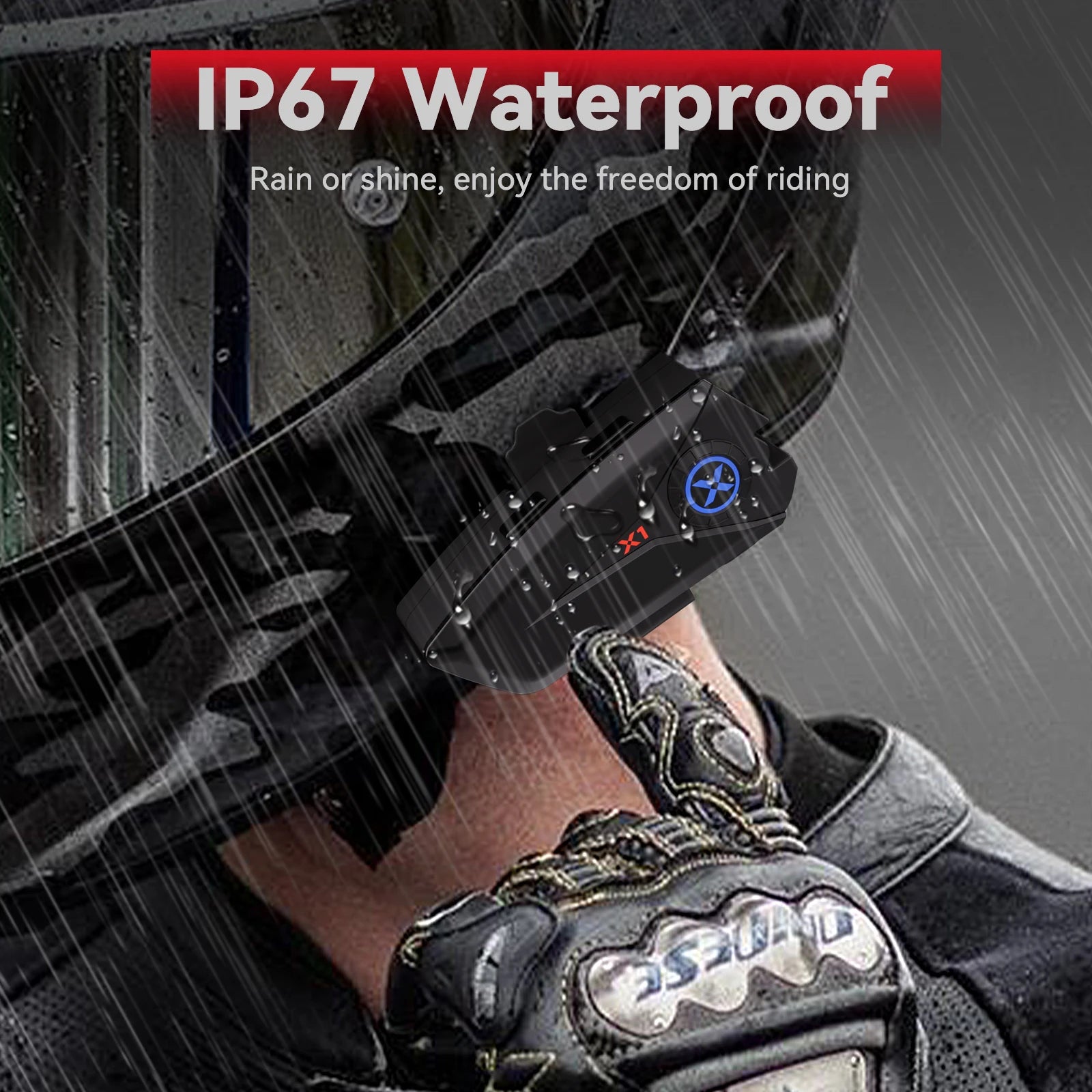 Auricular Bluetooth Para Capacete Moto – IP67 e Controlo Voz