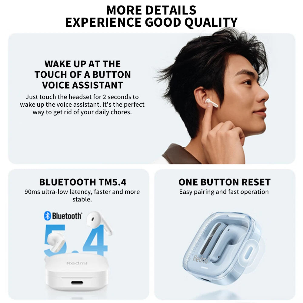 Auriculares Bluetooth Sem Fios – 30h, 5 Modos de Som