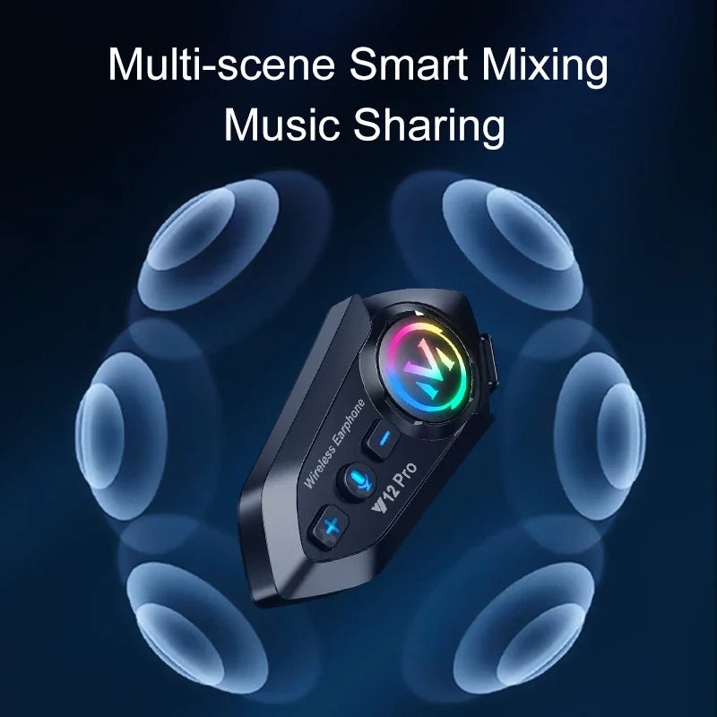 Intercom Bluetooth Para Capacete Moto IP56 Até 500 m