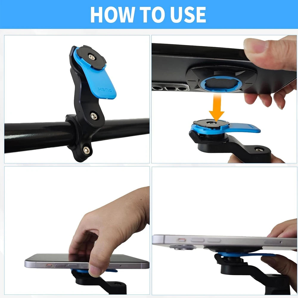 Suporte de Telemóvel para Moto e Bicicleta com Amortecedor