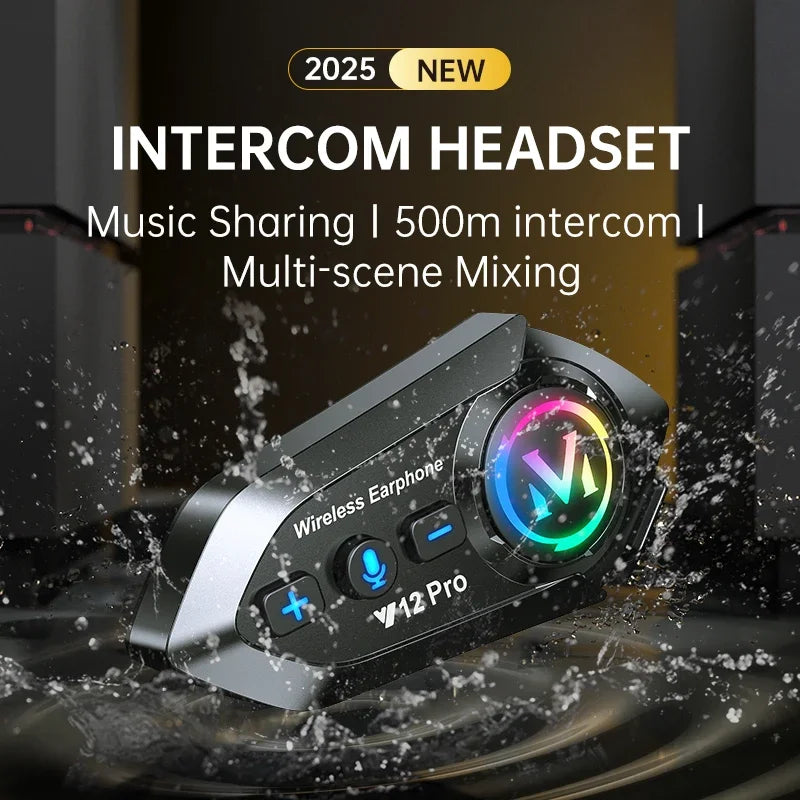 Intercom Bluetooth Para Capacete Moto IP56 Até 500 m