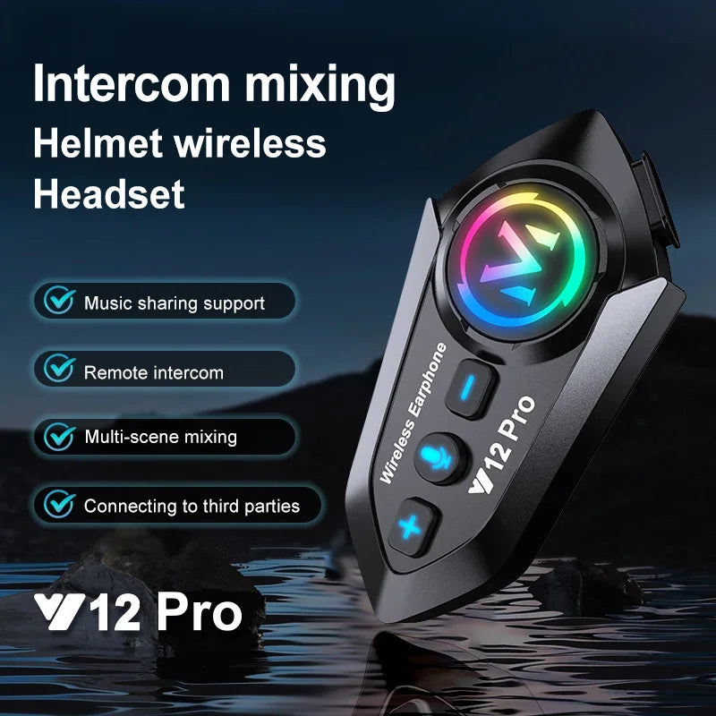 Intercom Bluetooth Para Capacete Moto IP56 Até 500 m