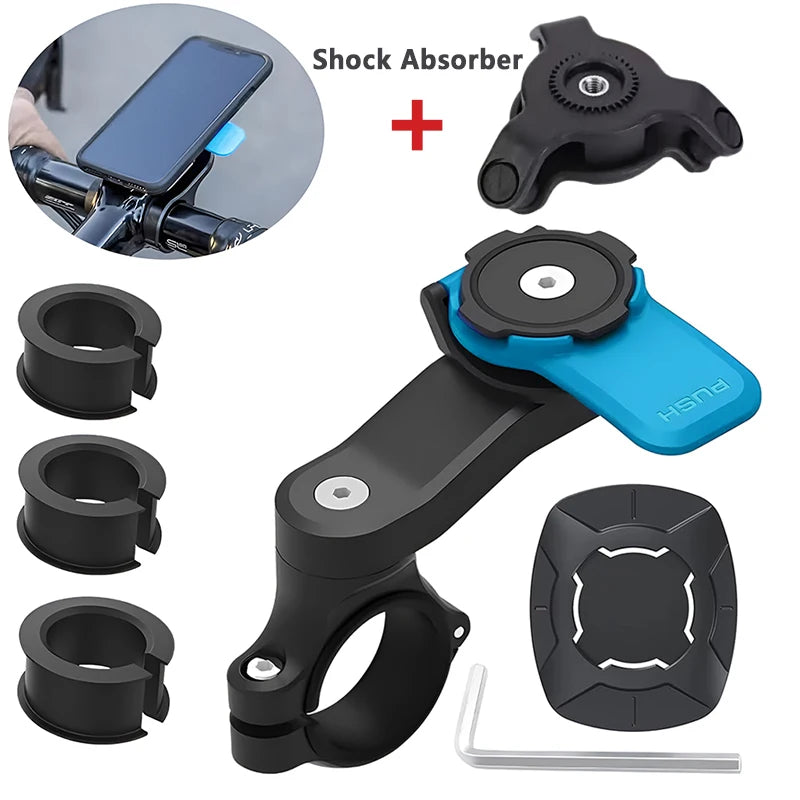 Azul com Absorvedor Cor Suporte de Telemóvel para Moto e Bicicleta com Amortecedor