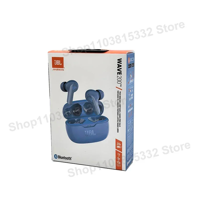 Azul Cor Auriculares Bluetooth TWS In-Ear com Microfone Integrado