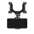preto Cor Suporte de Telemóvel Retrovisor para Carro – Rotação Livre