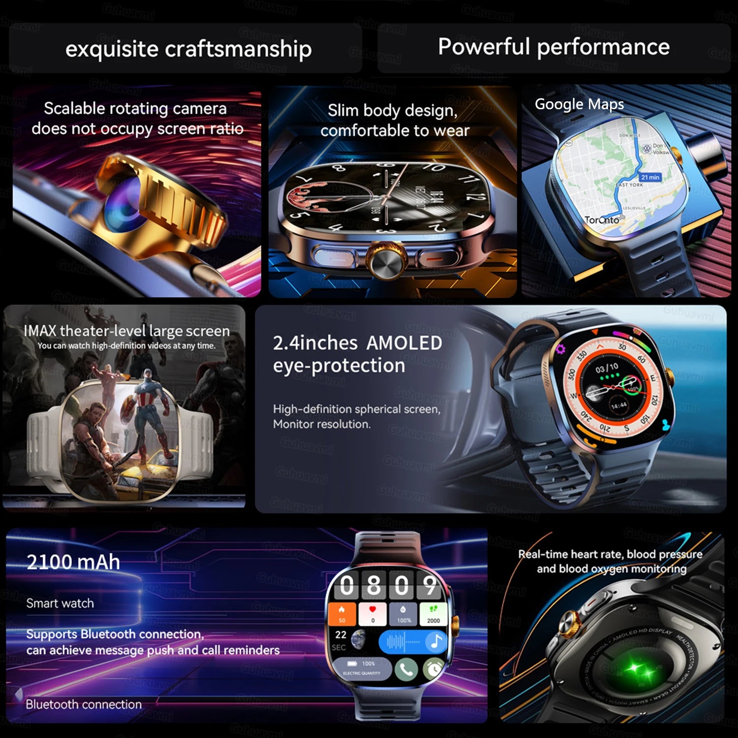 Relógio Smart 4G/5G Com Câmara Rotativa E 128GB