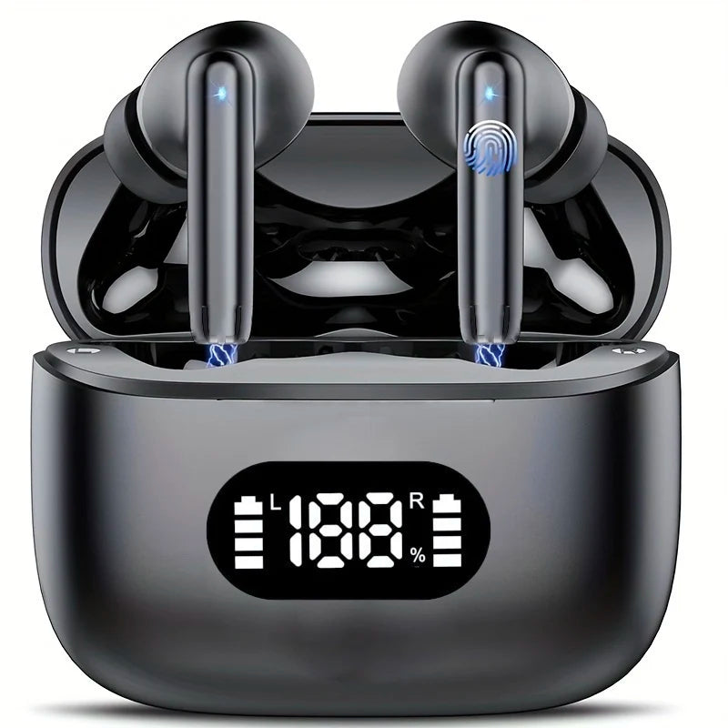 Auriculares Bluetooth 5.3 com Cancelamento de Ruído 40 dB