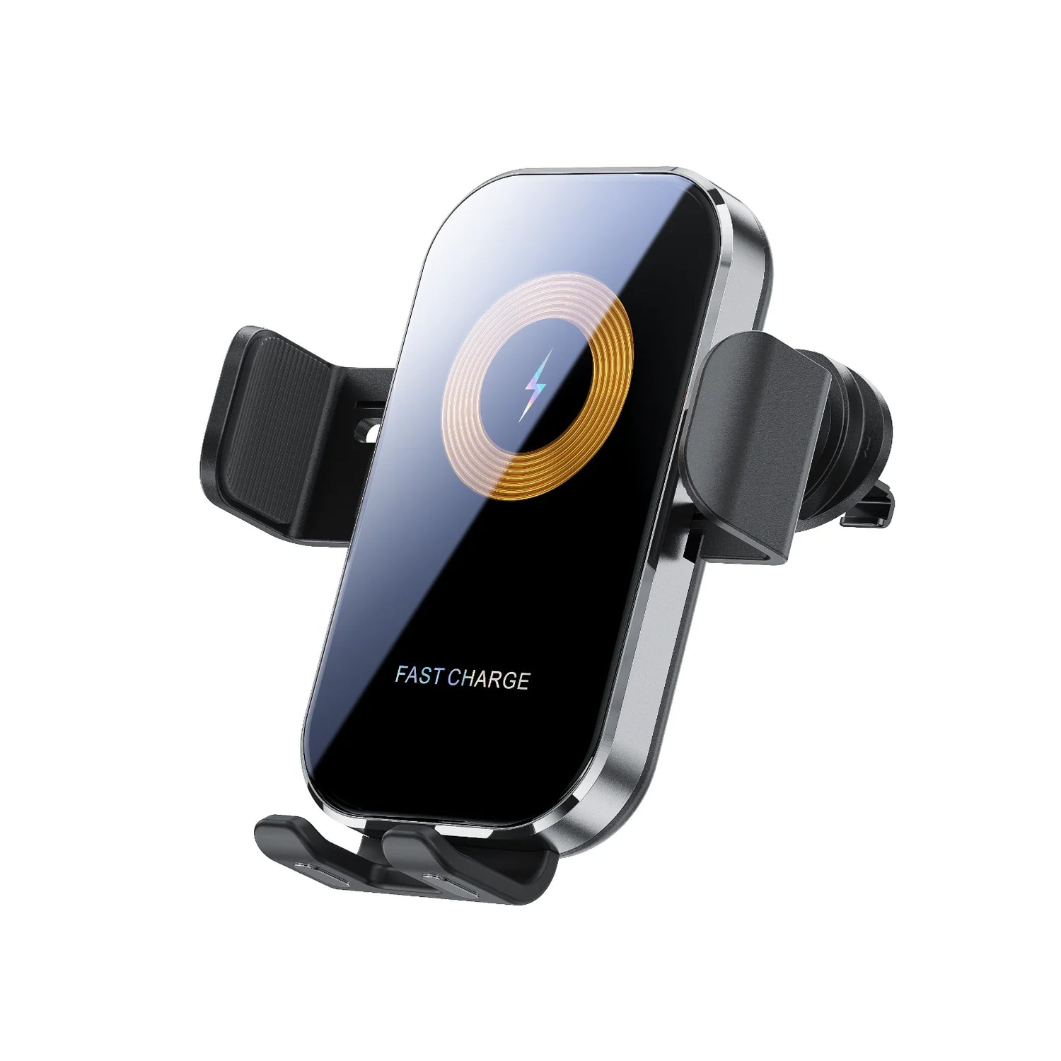 prata Cor Suporte Carro Carregador Wireless 15W com Sensor Inteligente